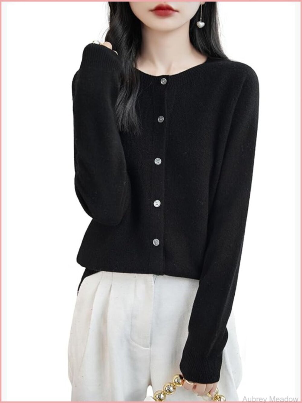 Women's 100% Merino Wool Seamless Cardigan Sweater